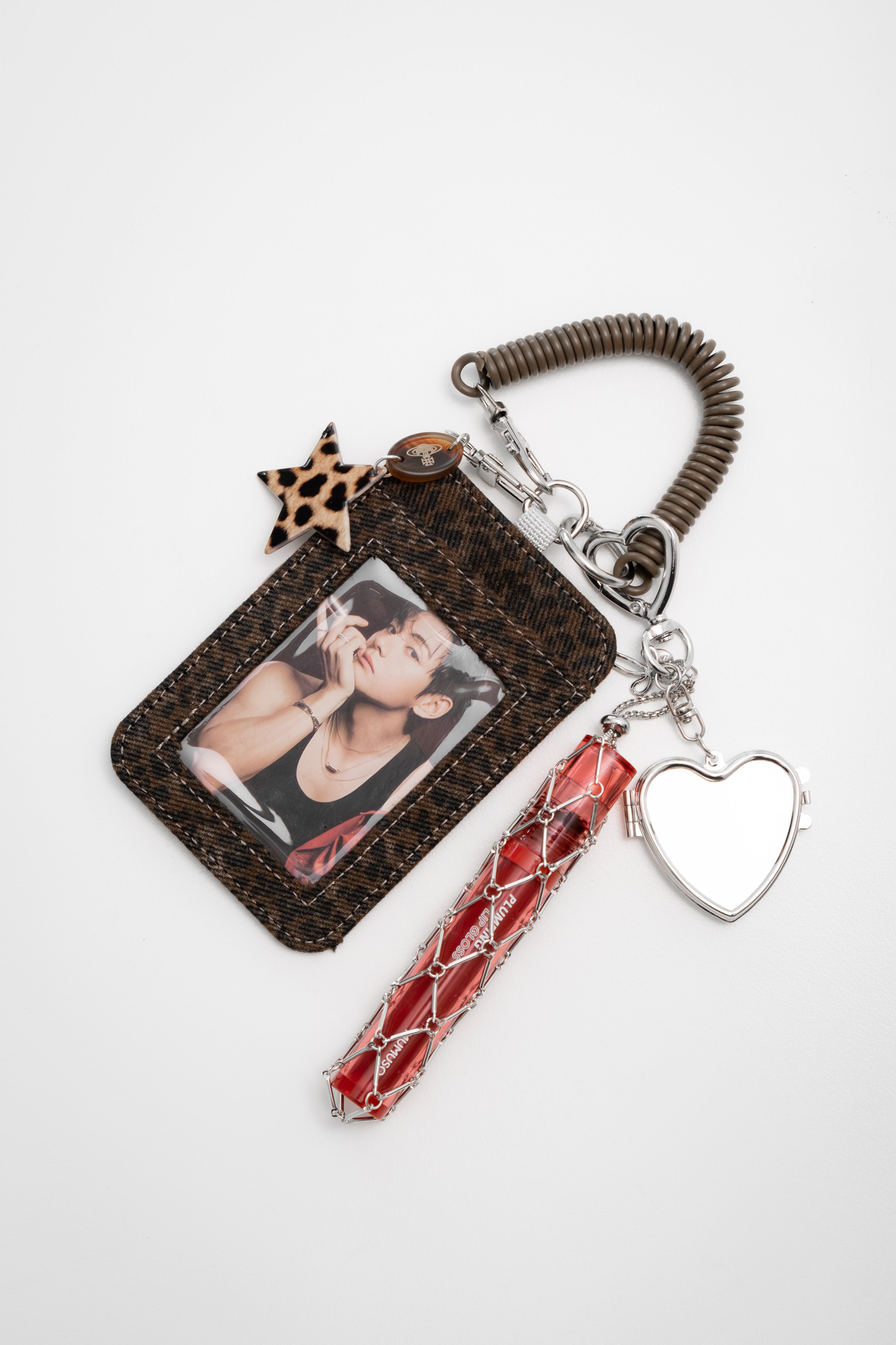 BTS V - PHOTOCARD AND LIPGLOSS HOLDER KEYCHAIN