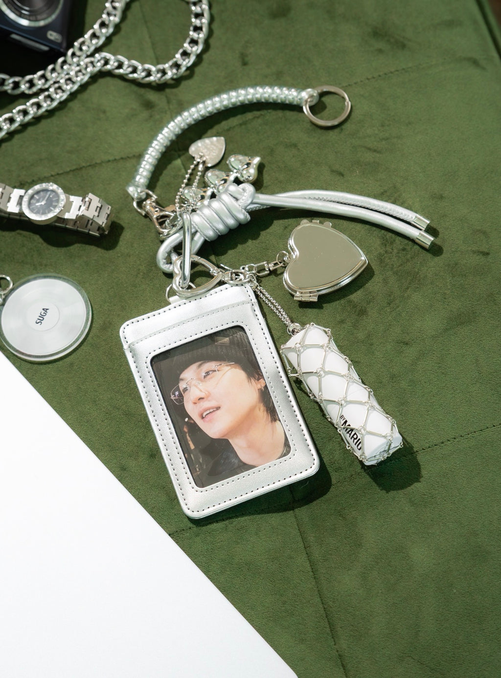 BTS SUGA - PHOTOCARD AND LIPGLOSS HOLDER KEYCHAIN