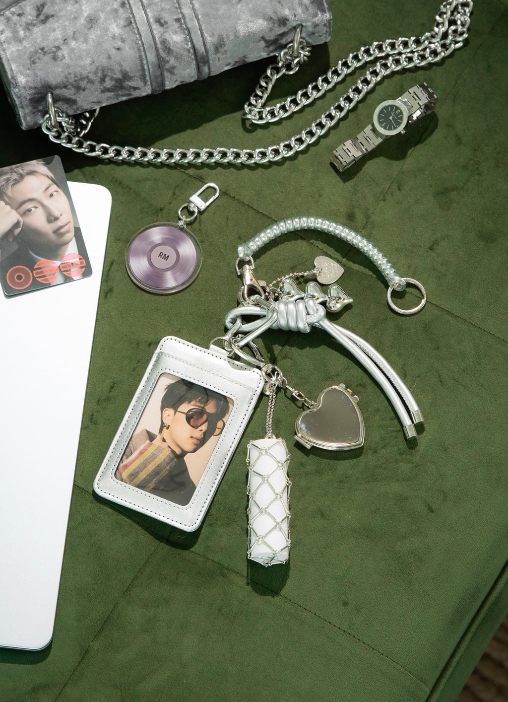BTS RM - PHOTOCARD AND LIPGLOSS HOLDER KEYCHAIN