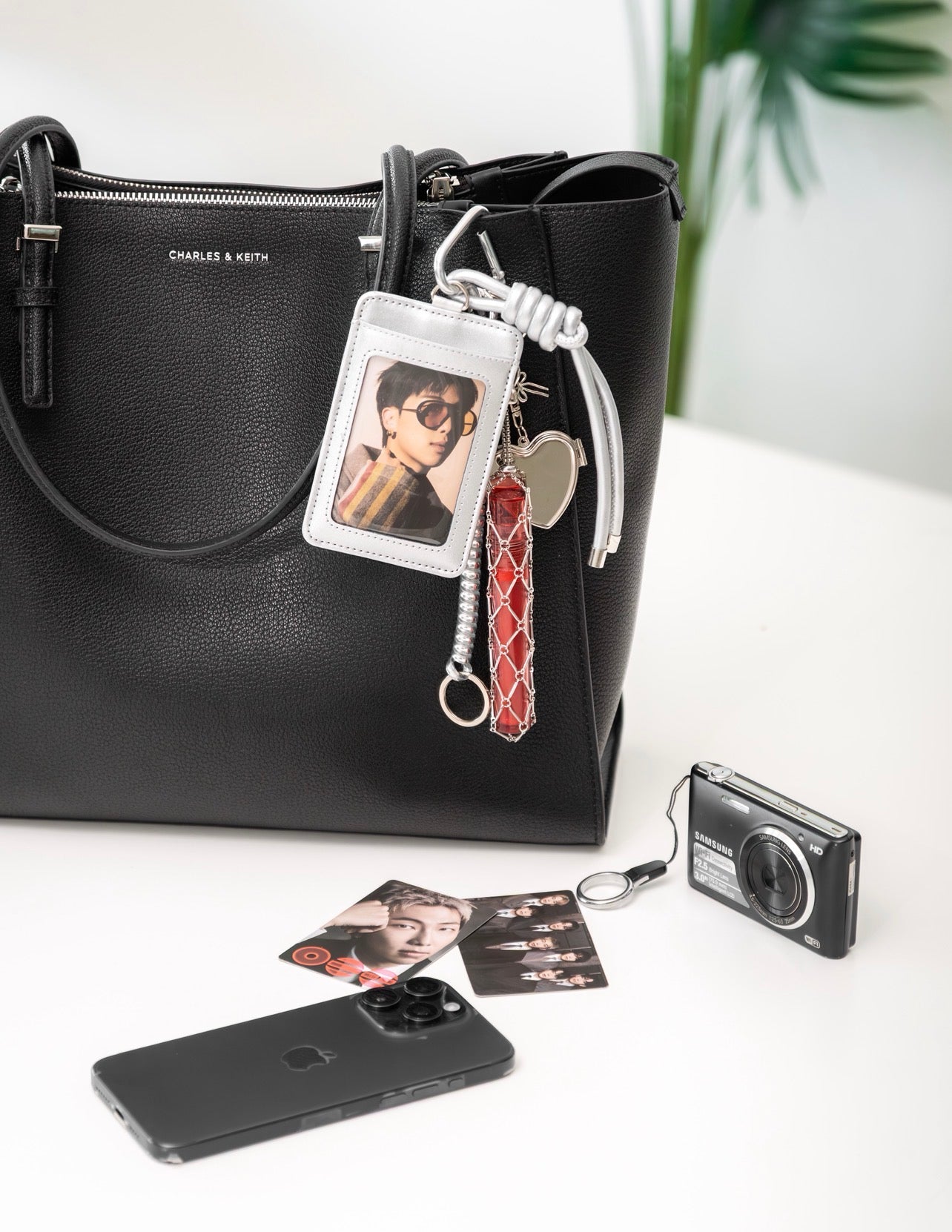 BTS RM - PHOTOCARD AND LIPGLOSS HOLDER KEYCHAIN