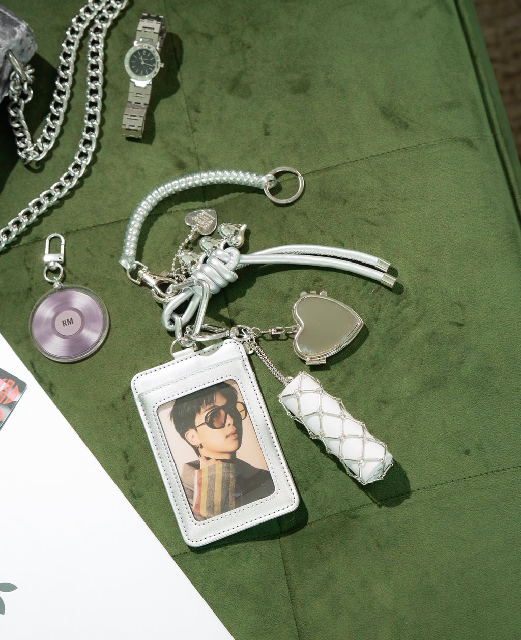 BTS RM - PHOTOCARD AND LIPGLOSS HOLDER KEYCHAIN