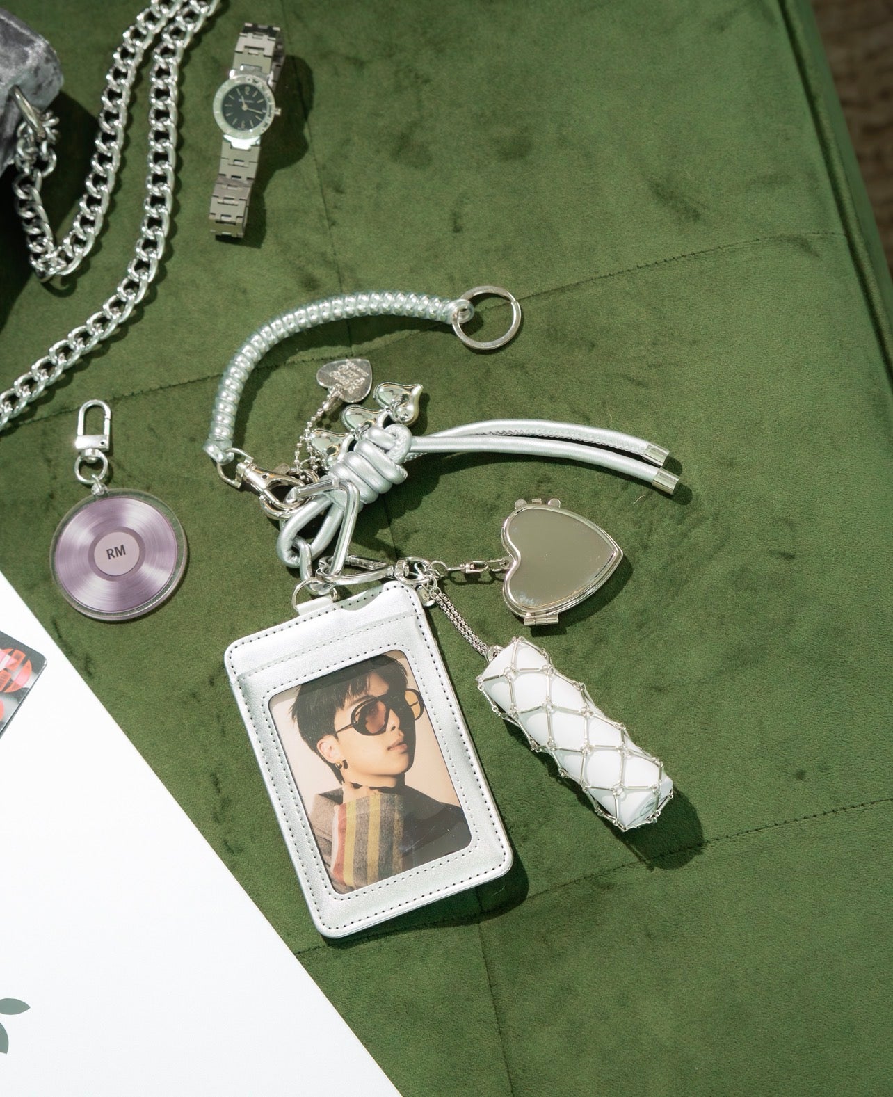BTS RM - PHOTOCARD AND LIPGLOSS HOLDER KEYCHAIN